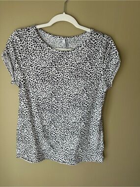 Z Supply Black and White Spotted Short Sleeve Tee